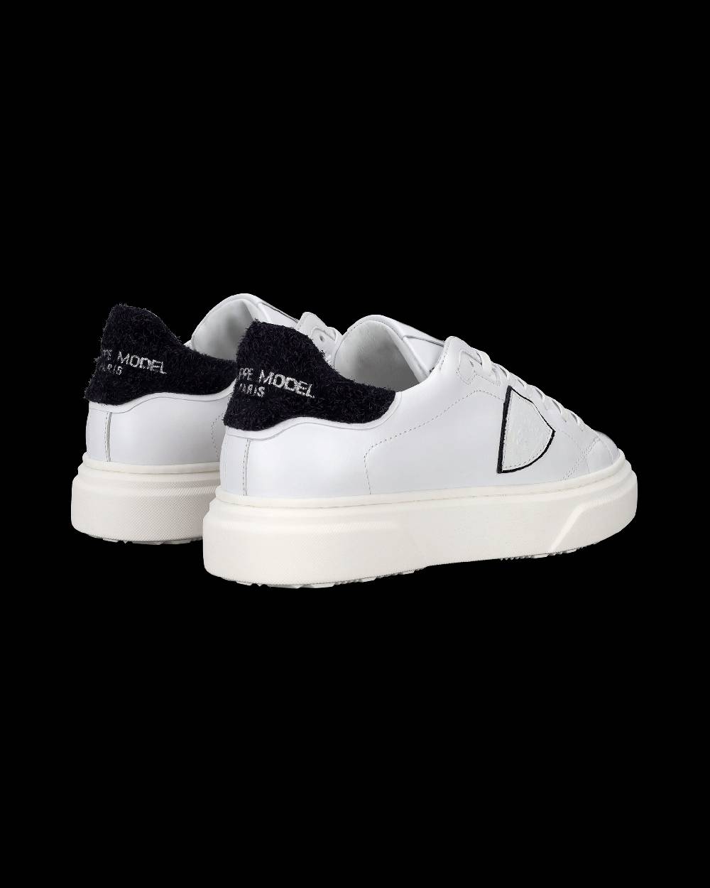 Philippe Model Sneakers Temple da Bambini Bianche e Blu in Pelle I Più Venduti