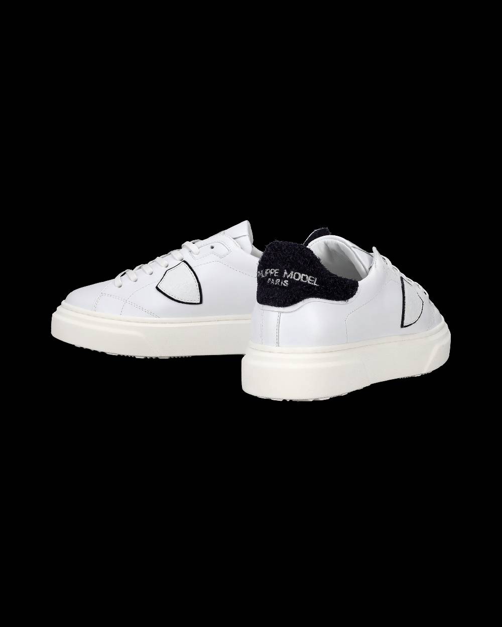 Philippe Model Sneakers Temple da Bambini Bianche e Blu in Pelle I Più Venduti