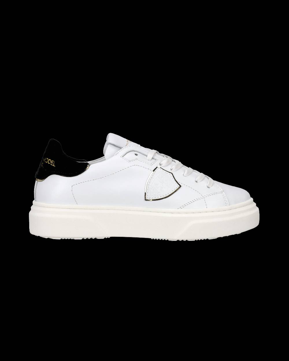 Philippe Model Sneakers Temple da Ragazzi Bianche e Nere in Pelle Vendite Flash
