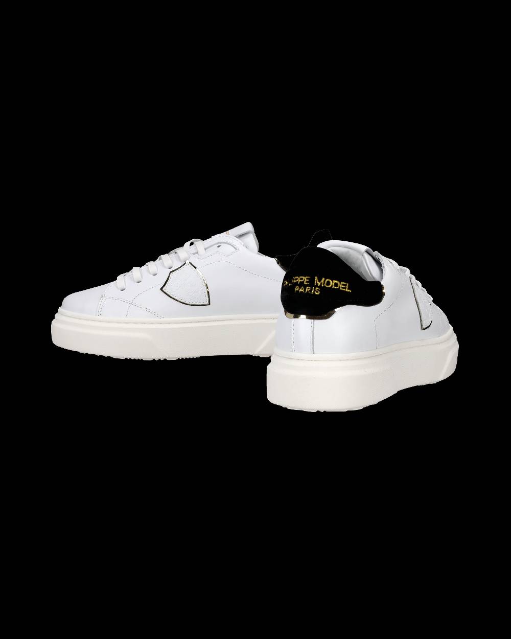 Philippe Model Sneakers Temple da Ragazzi Bianche e Nere in Pelle Vendite Flash