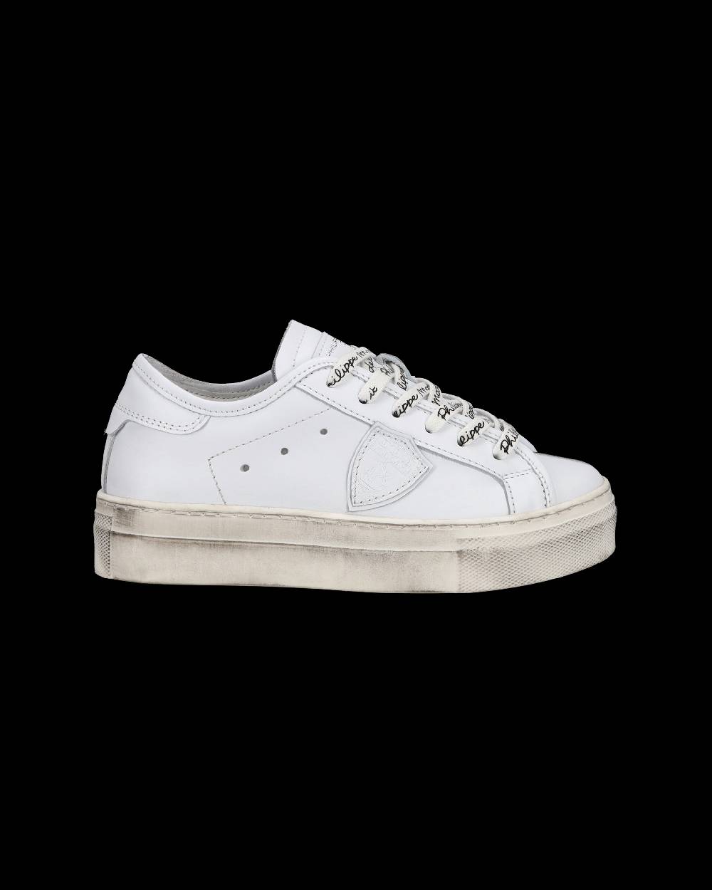 Philippe Model Sneakers basse Paris Haute da Bambino in pelle, Bianco Negozio