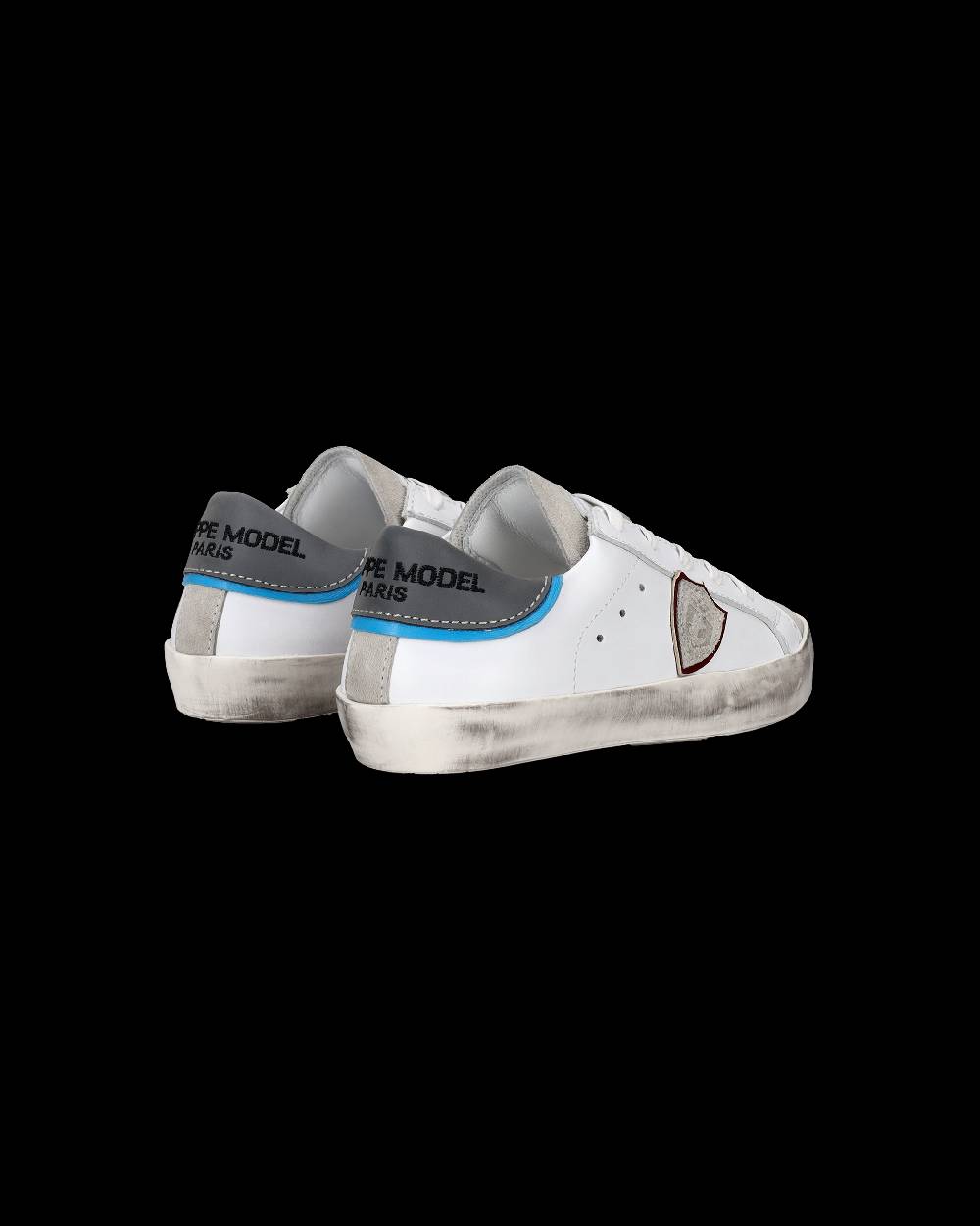 Philippe Model Scarpe da Bambini Prsx Bianche e Argento in Pelle Italy
