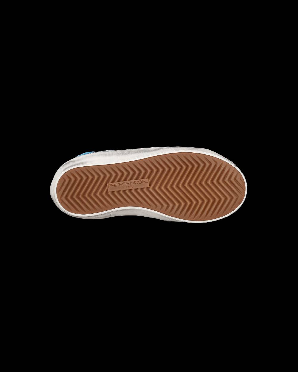 Philippe Model Scarpe da Bambini Prsx Bianche e Argento in Pelle Italy