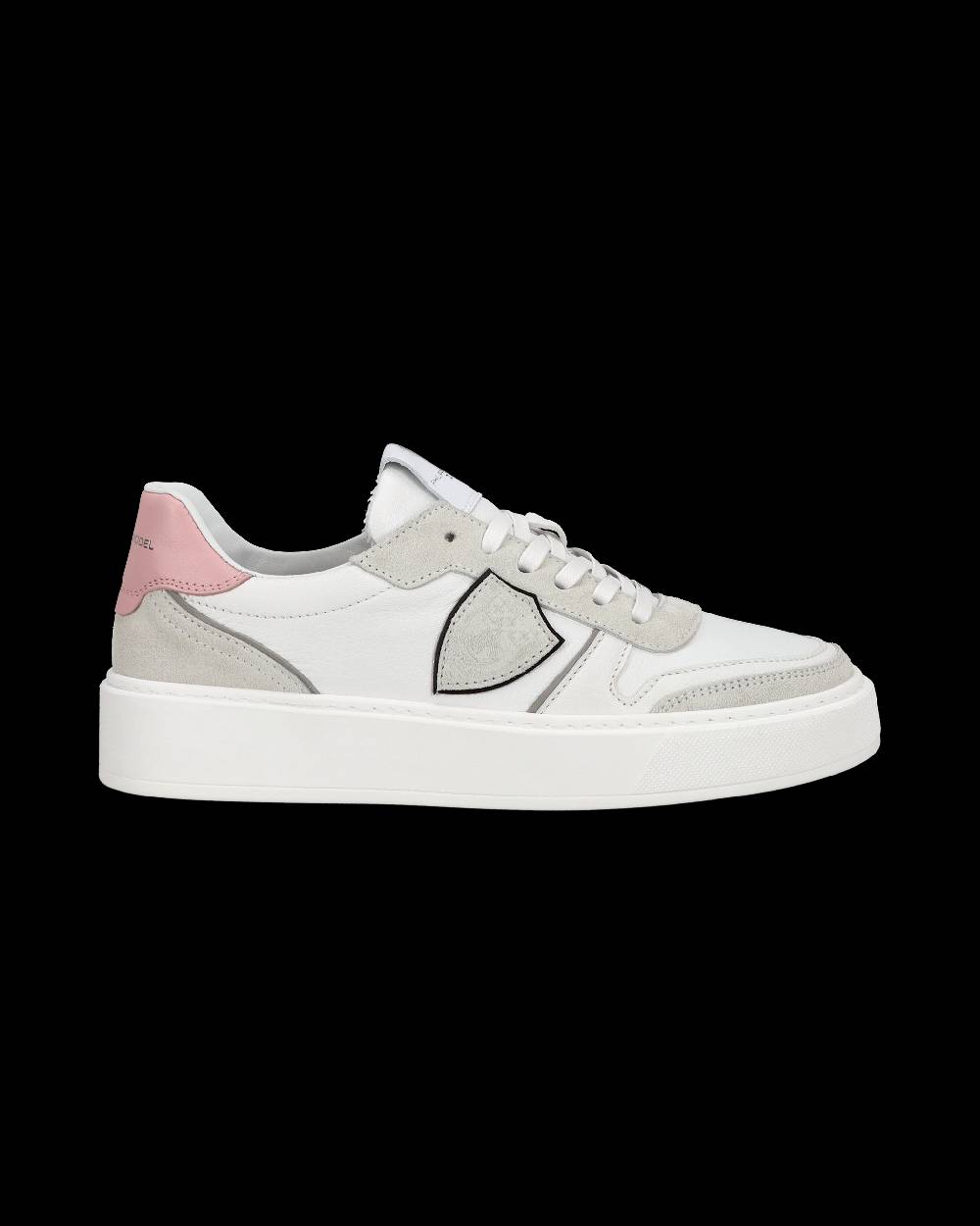 Philippe Model Junior Nice Low-Top Sneakers in Leather, Brown Blue In Linea