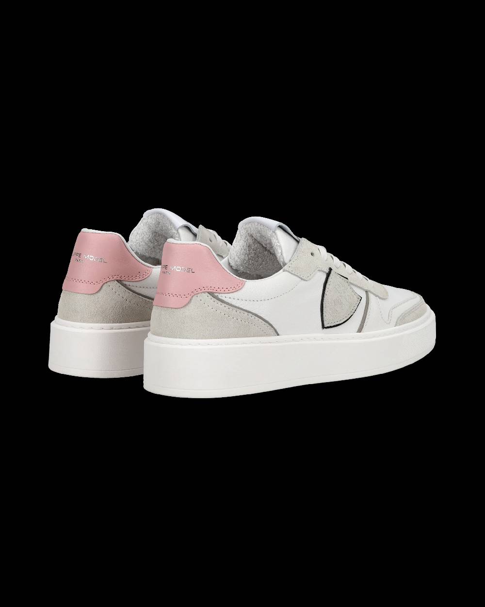 Philippe Model Junior Nice Low-Top Sneakers in Leather, Brown Blue In Linea