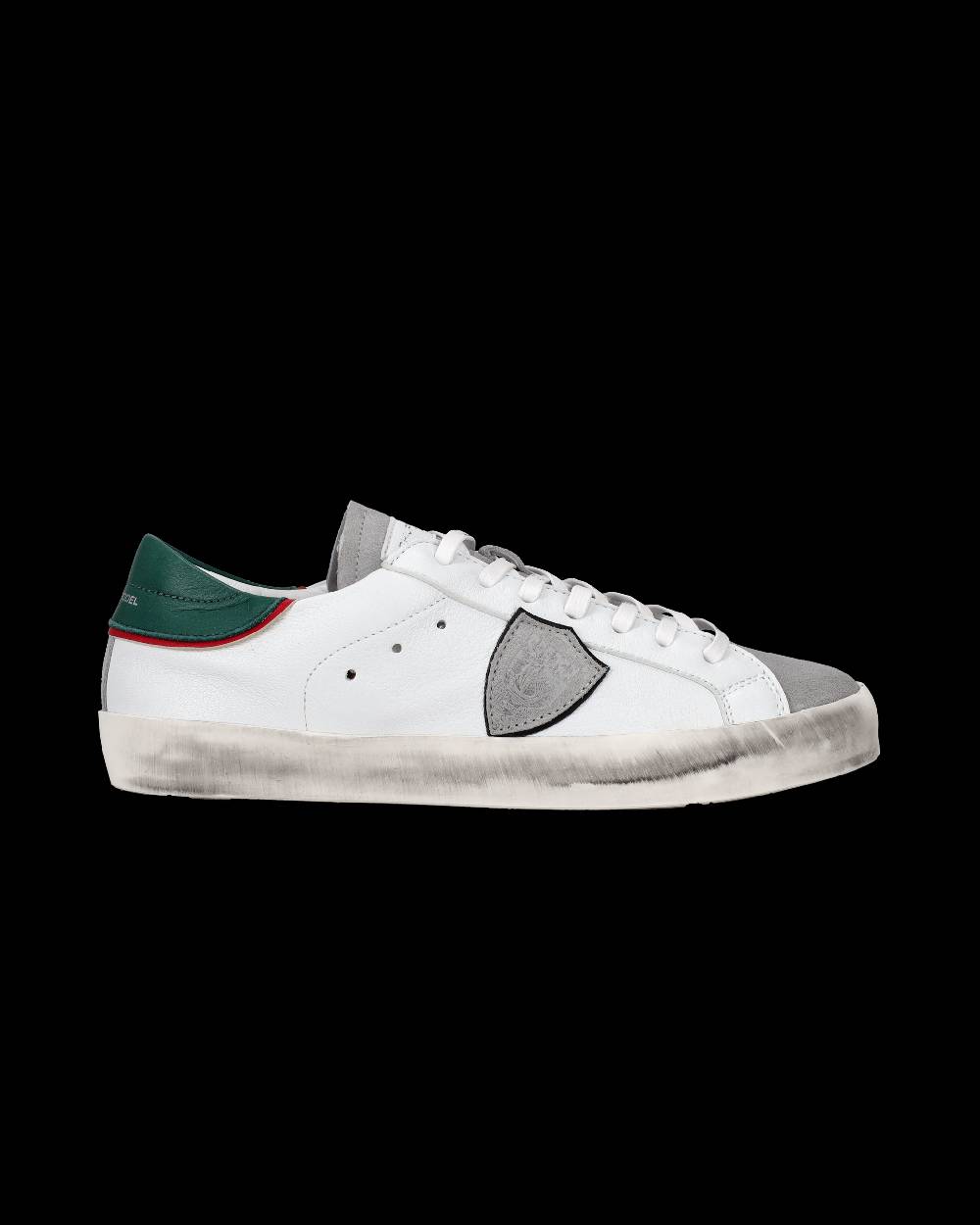 Philippe Model Sneakers Prsx da Ragazzi Bianche e Verdi in Pelle Qualità