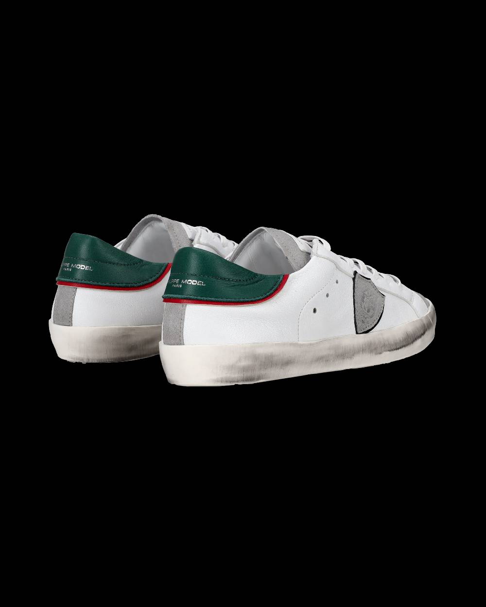 Philippe Model Sneakers Prsx da Ragazzi Bianche e Verdi in Pelle Qualità