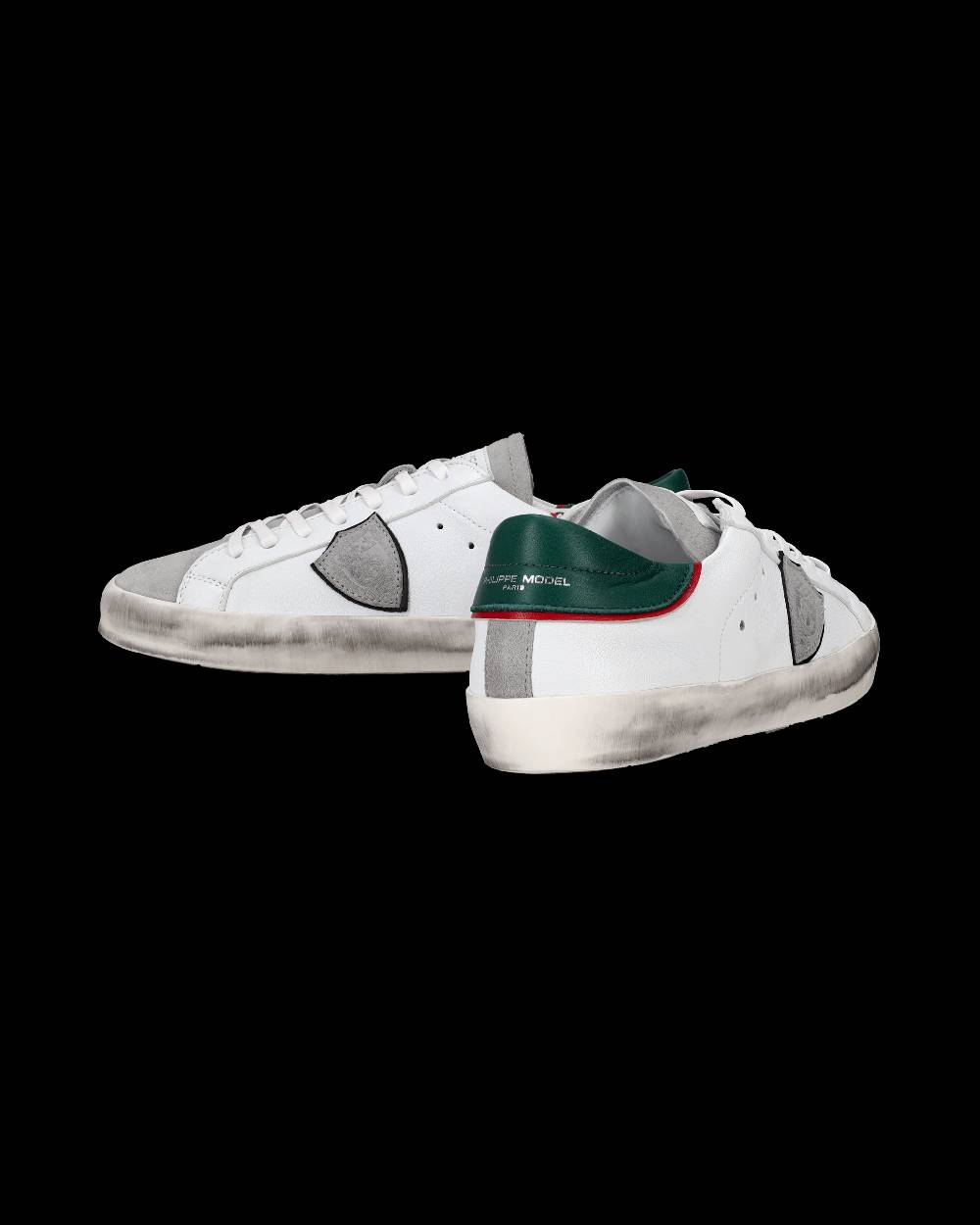 Philippe Model Sneakers Prsx da Ragazzi Bianche e Verdi in Pelle Qualità