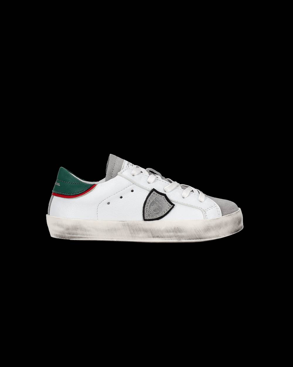 Philippe Model Sneakers da Bambini Prsx Bianche e Verdi in Pelle Promozione