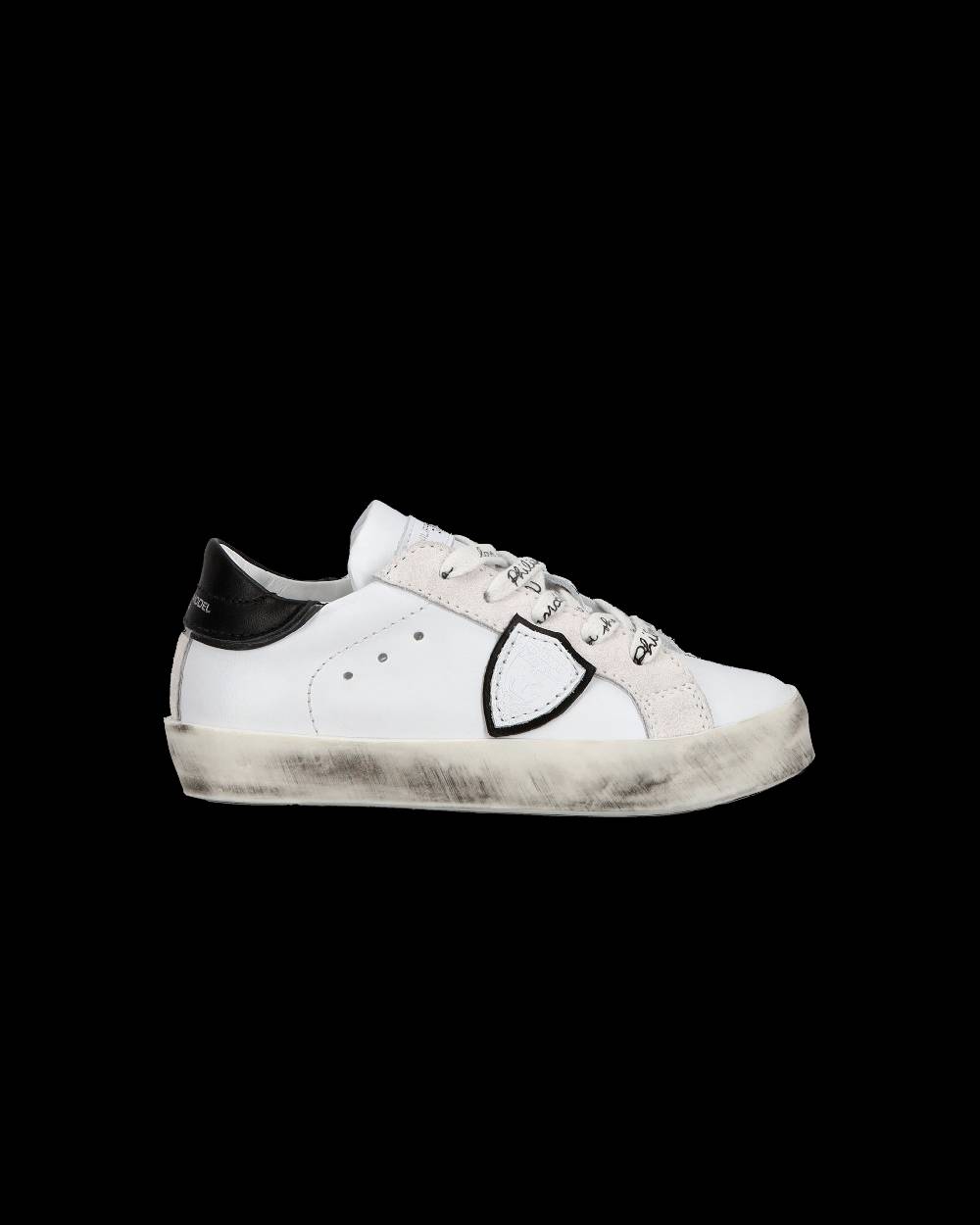 Philippe Model Sneakers Paris da Bambini Bianche e Nere in Pelle Fino Al -60%