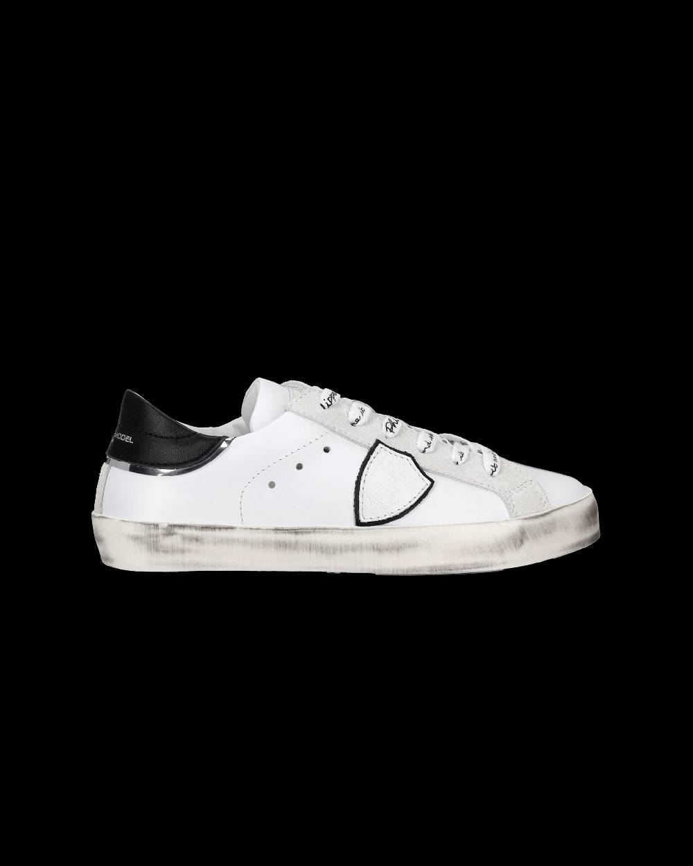 Philippe Model Sneakers Paris da Bambini Bianche e Nere in Pelle Shopping Online