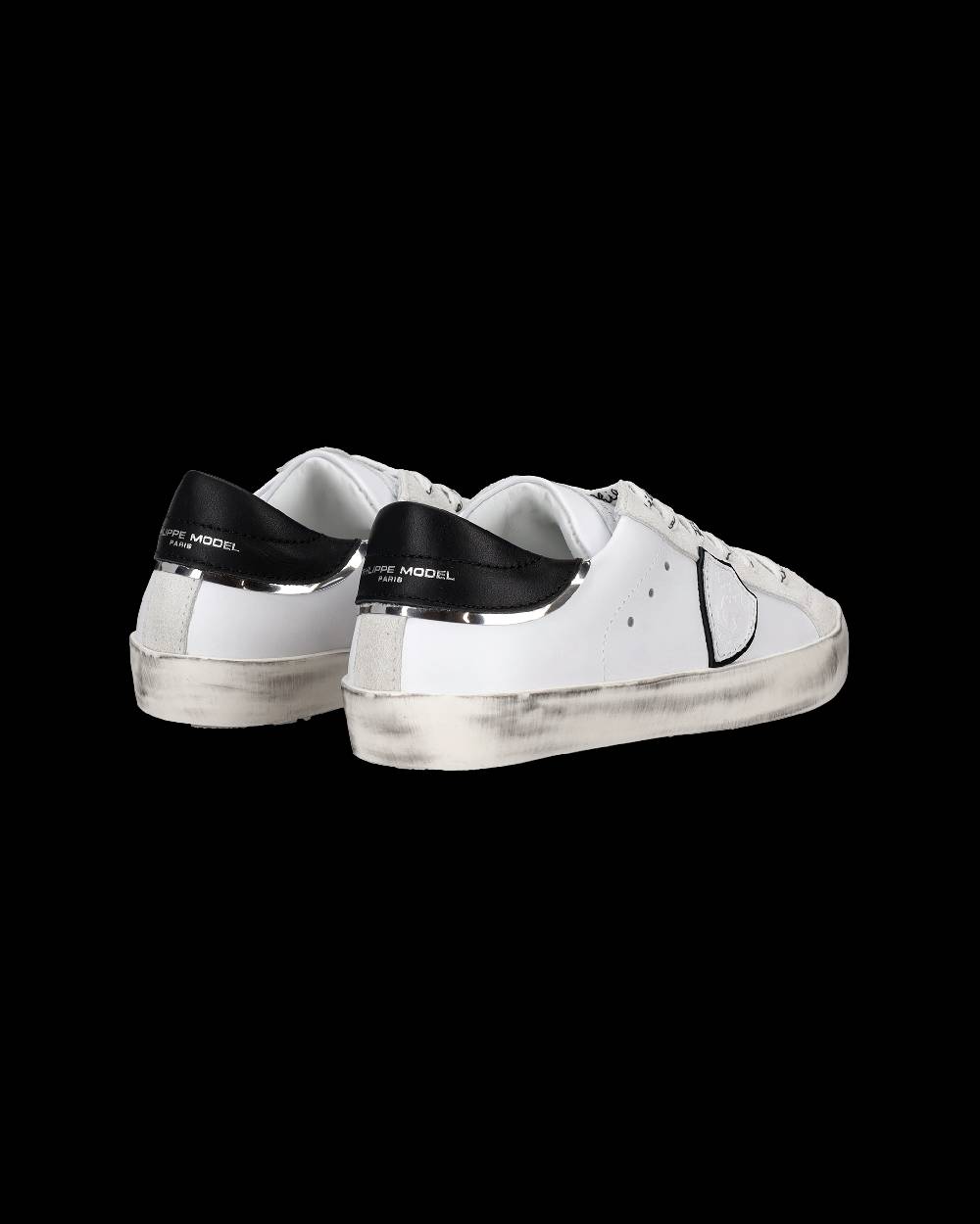 Philippe Model Sneakers Paris da Bambini Bianche e Nere in Pelle Shopping Online