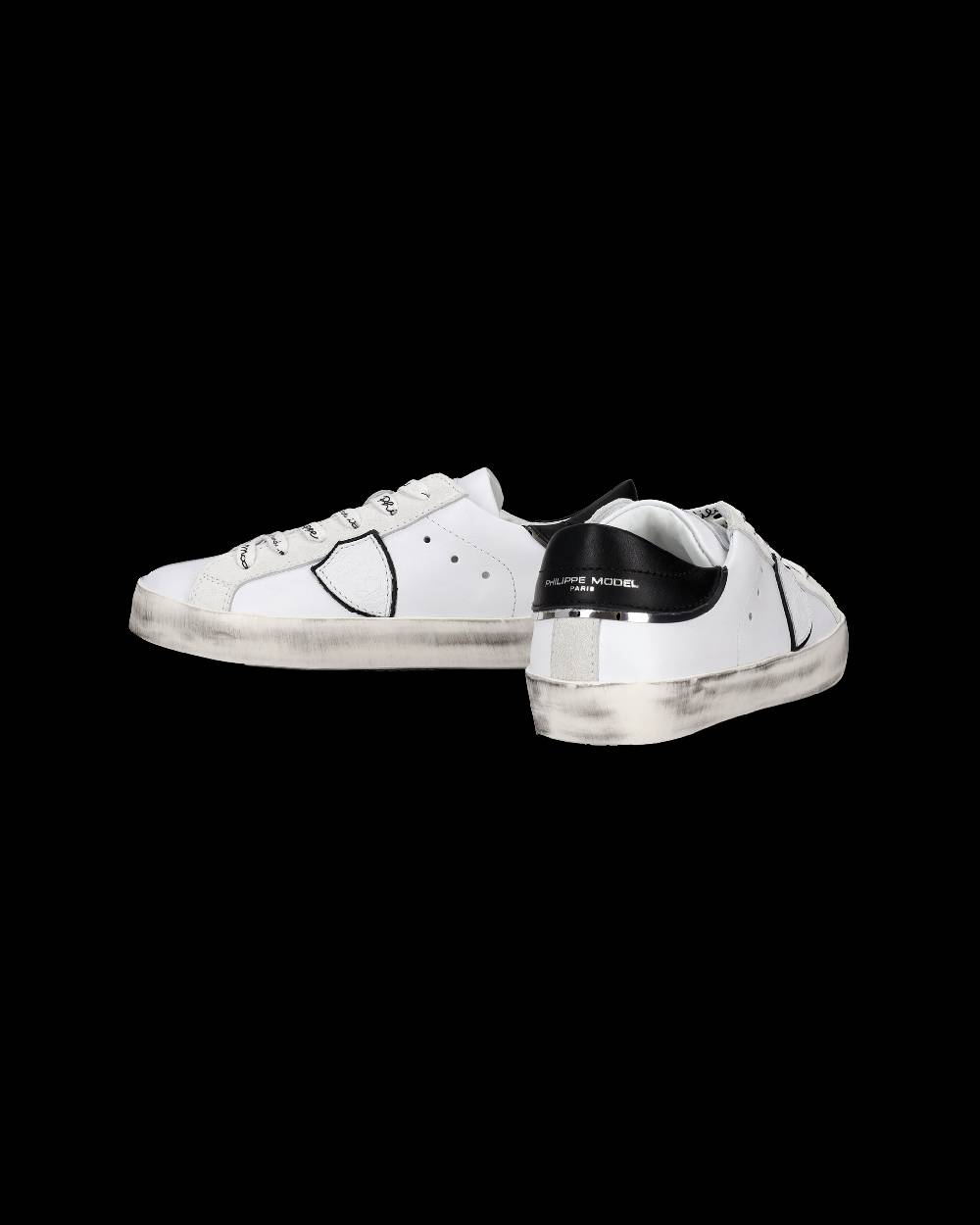 Philippe Model Sneakers Paris da Bambini Bianche e Nere in Pelle Shopping Online