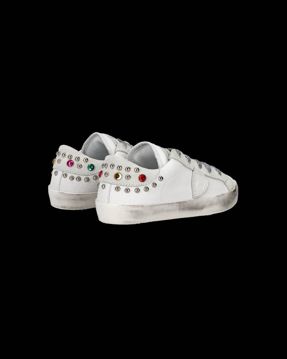 Philippe Model Sneakers Paris da Bambini Bianche e Grigie in Pelle Prezzo Ridotto