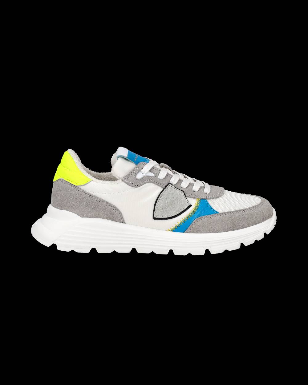 Philippe Model Sneakers Antibes da Bambini Grigie e Gialle in Pelle Sconto