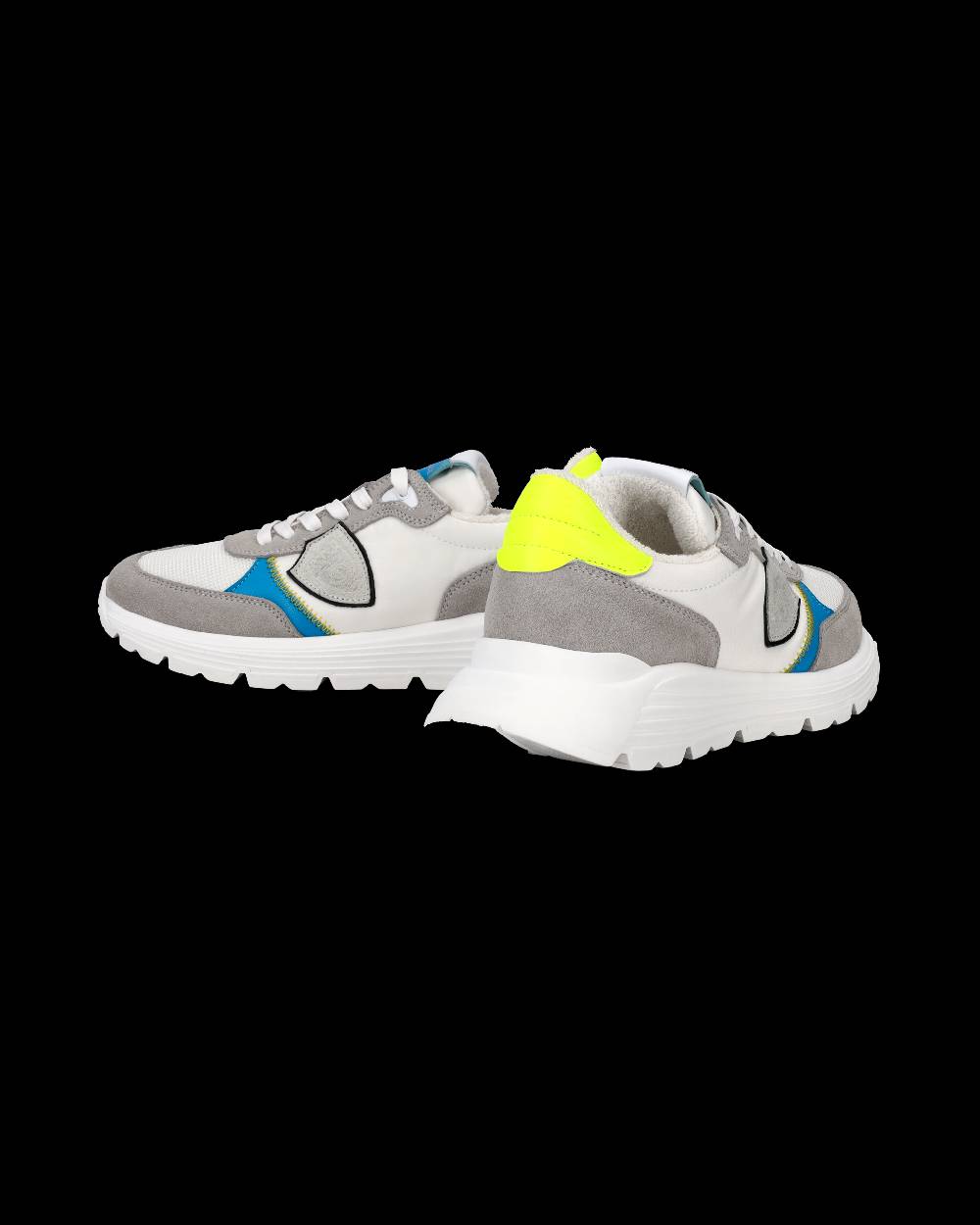 Philippe Model Sneakers Antibes da Bambini Grigie e Gialle in Pelle Sconto