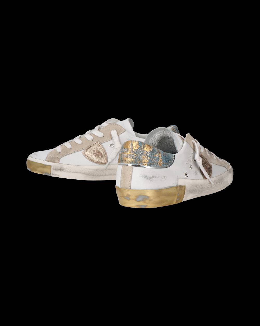Philippe Model Sneaker Prsx Donna, Bianco e Azzurro Offerta per la Festa della Mamma