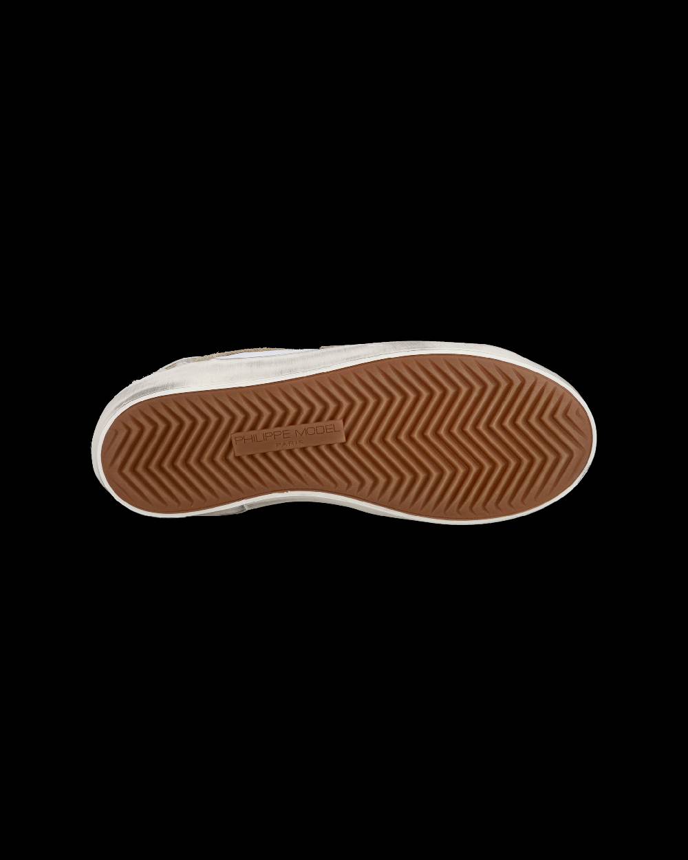 Philippe Model Sneakers basse Paris da Bambino in pelle, Bianco Oro Italy