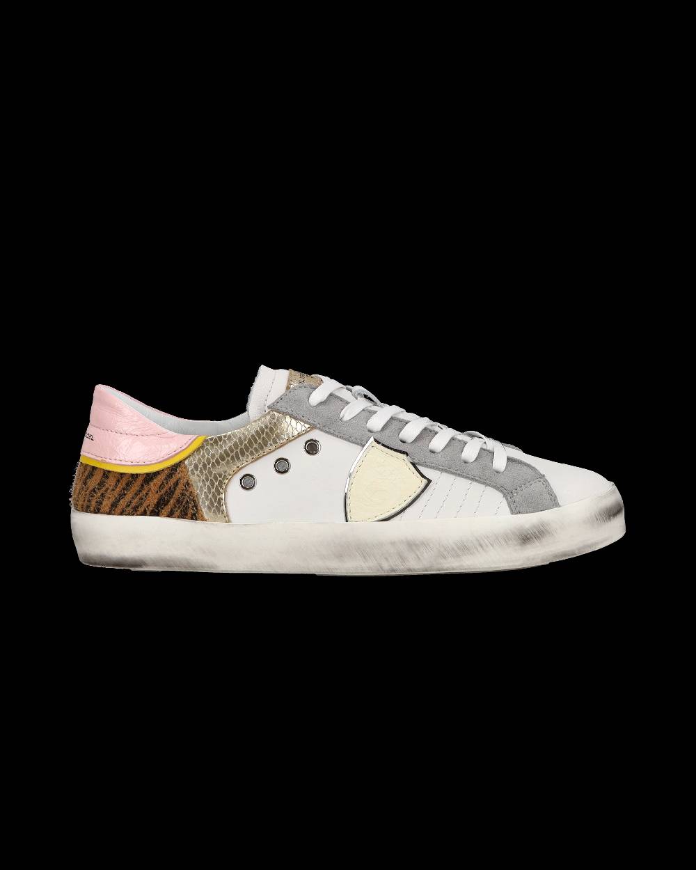 Philippe Model Sneakers basse Paris da Bambino in pelle, Bianco Cognac 2025