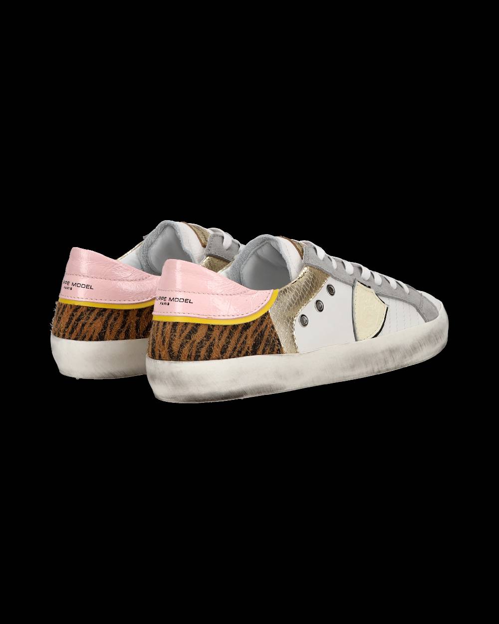 Philippe Model Sneakers basse Paris da Bambino in pelle, Bianco Cognac 2025