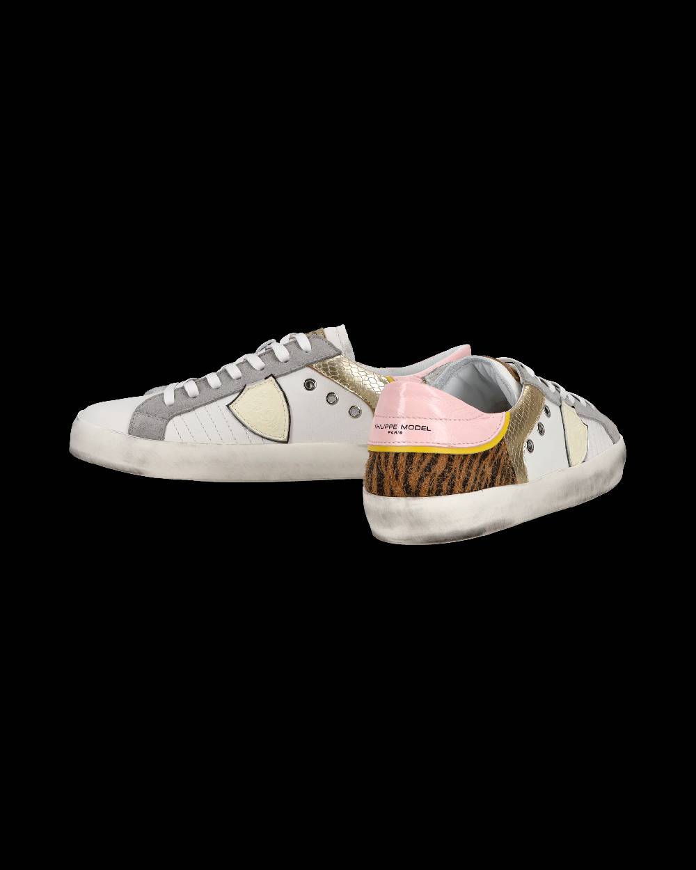Philippe Model Sneakers basse Paris da Bambino in pelle, Bianco Cognac 2025