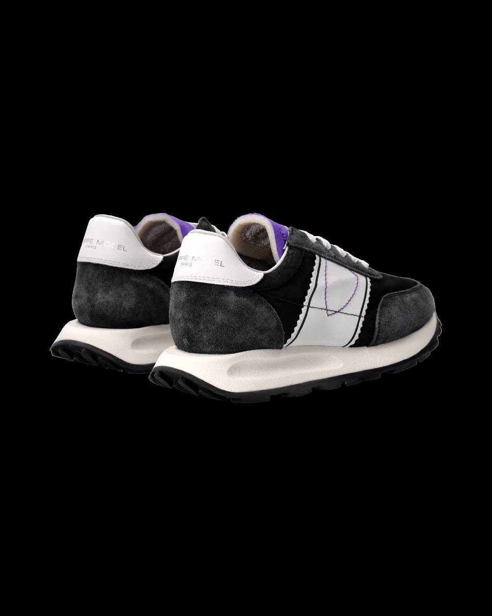 Philippe Model Sneaker Running Tour Donna, Nero e Violetto Consegna Veloce