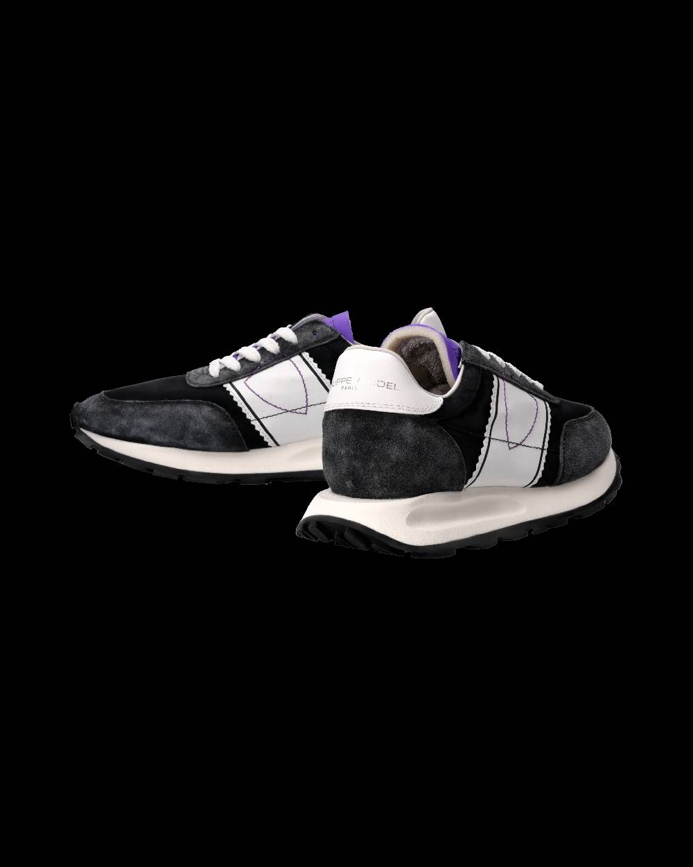 Philippe Model Sneaker Running Tour Donna, Nero e Violetto Consegna Veloce