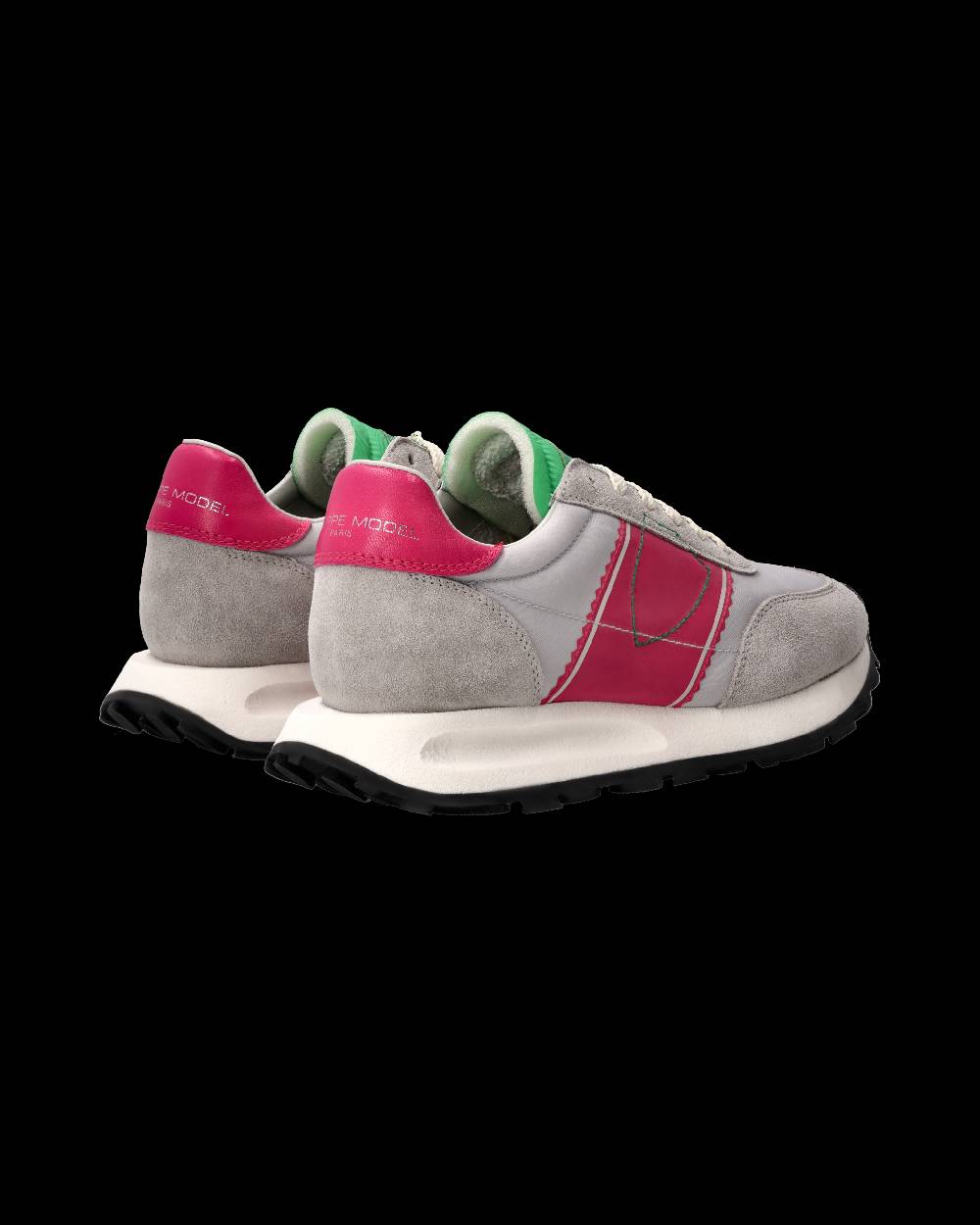 Philippe Model Sneaker Running Tour Donna, Grigio e Fucsia Promozione Limitata