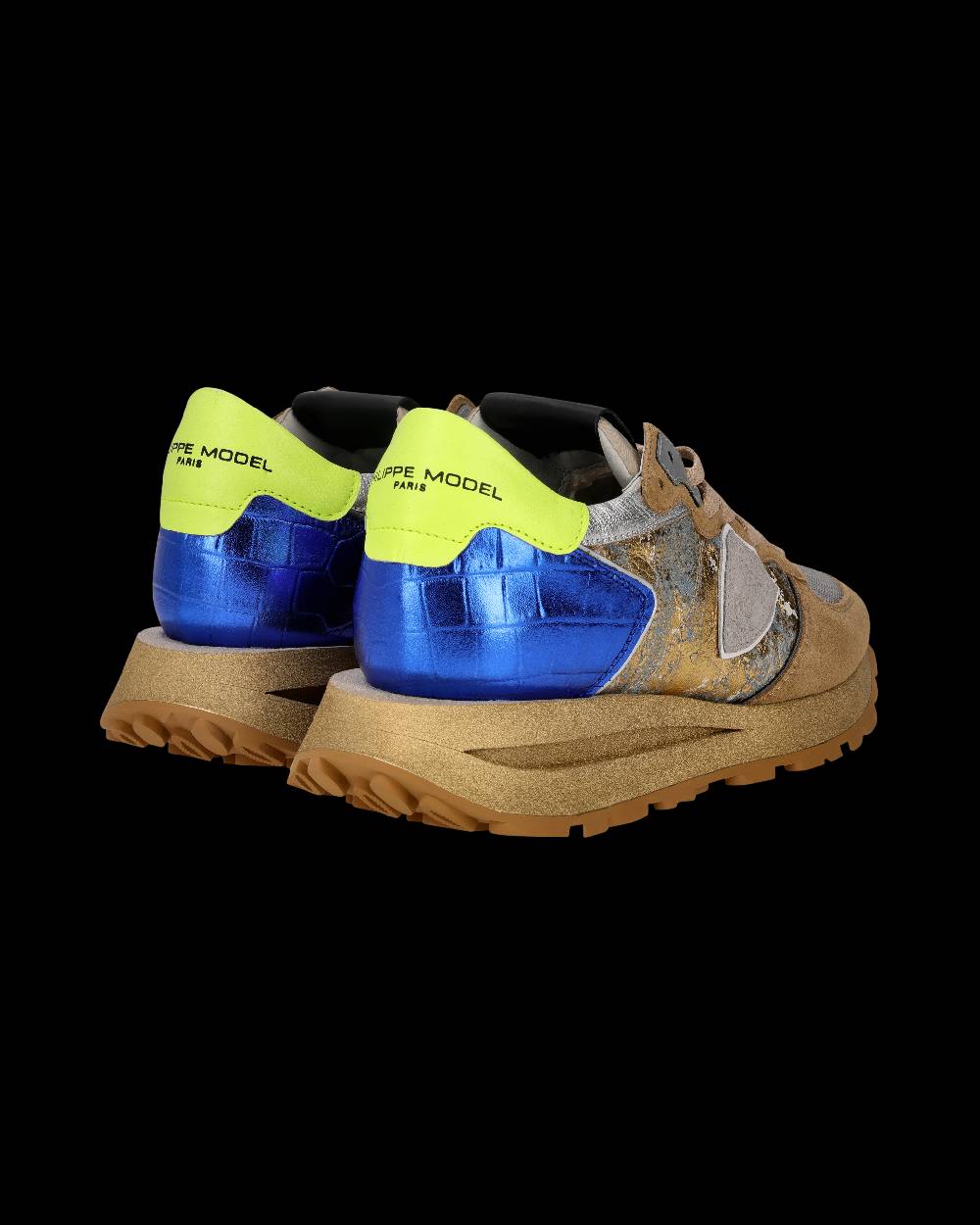 Philippe Model Sneaker Tropez Haute Donna, Sabbia e Bluette Prezzo Ridotto