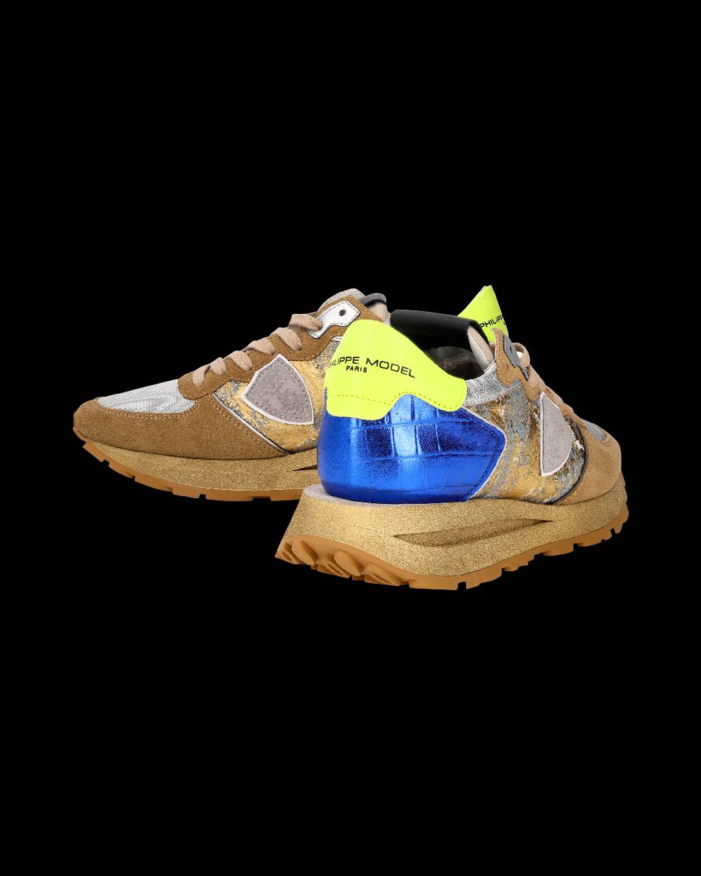 Philippe Model Sneaker Tropez Haute Donna, Sabbia e Bluette Prezzo Ridotto