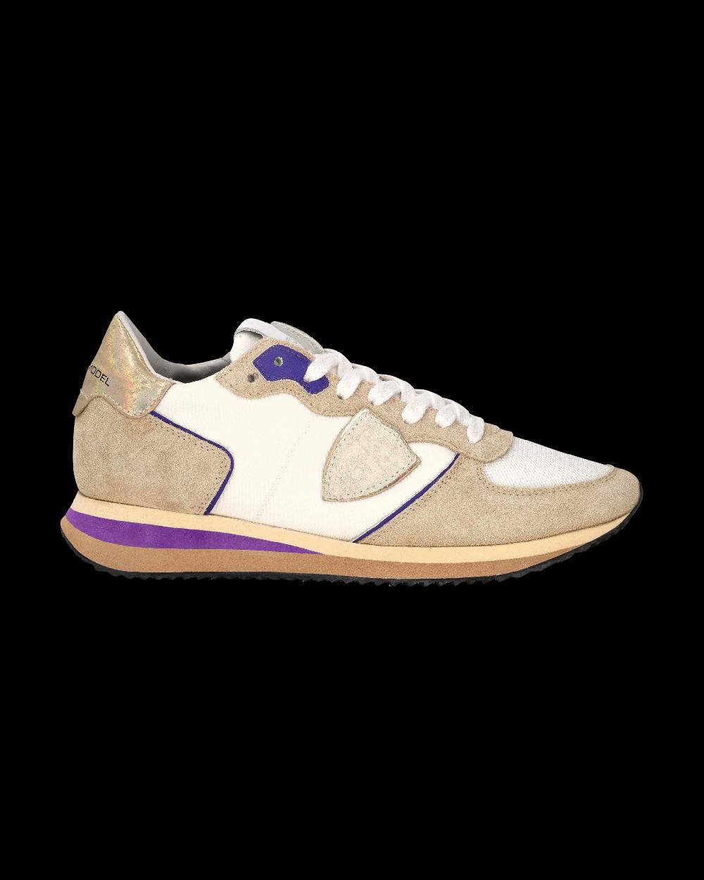 Philippe Model Sneaker Trpx Donna, Beige e Violetto Sottocosto