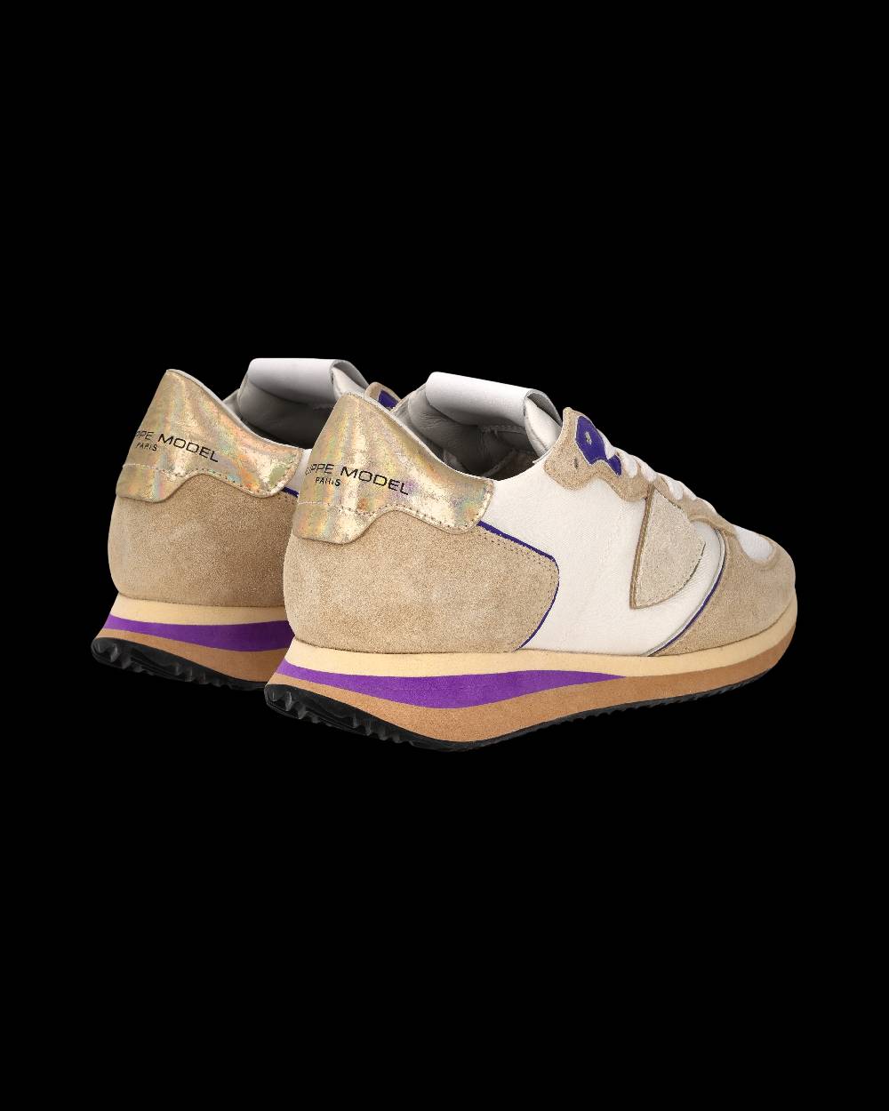 Philippe Model Sneaker Trpx Donna, Beige e Violetto Sottocosto