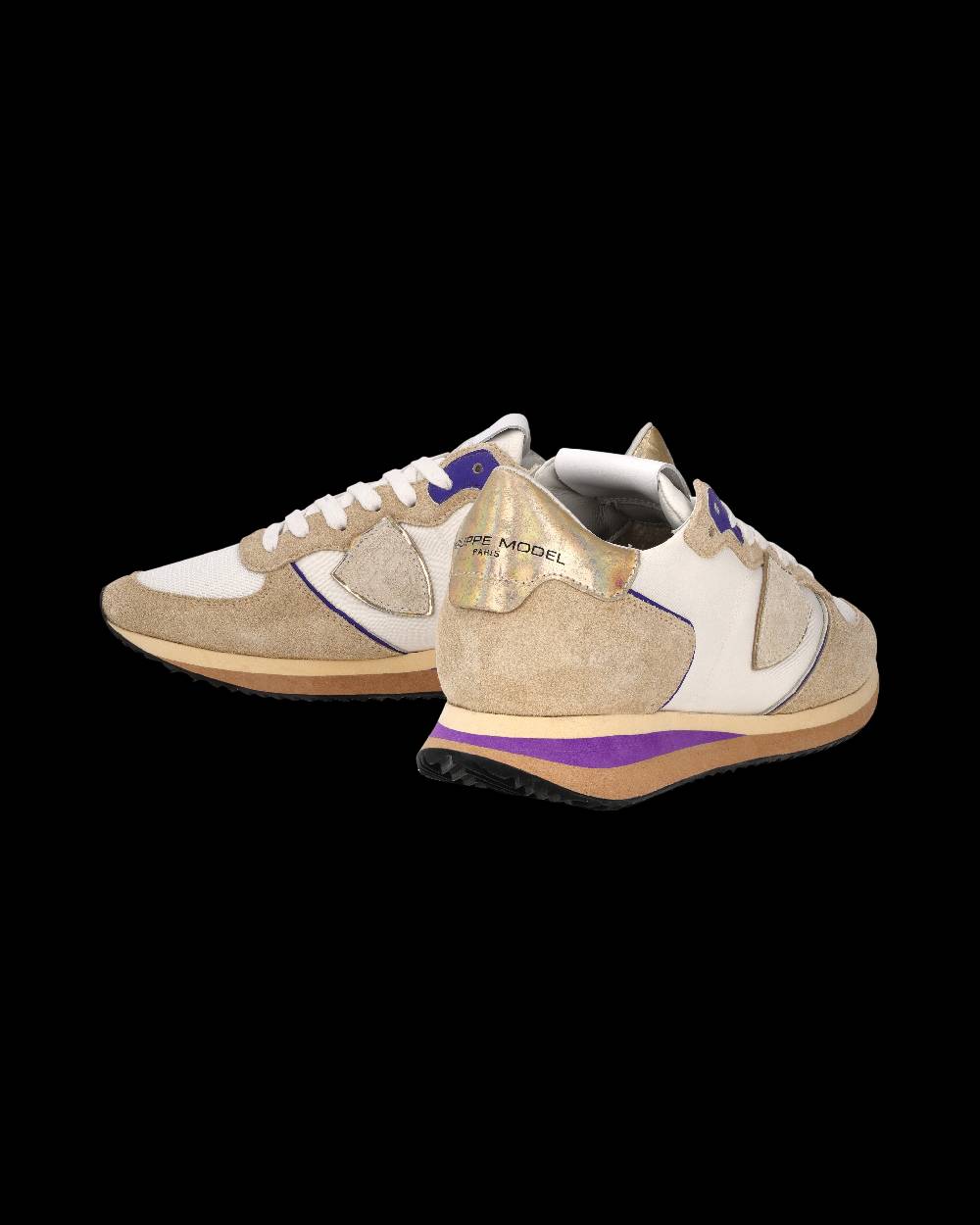 Philippe Model Sneaker Trpx Donna, Beige e Violetto Sottocosto