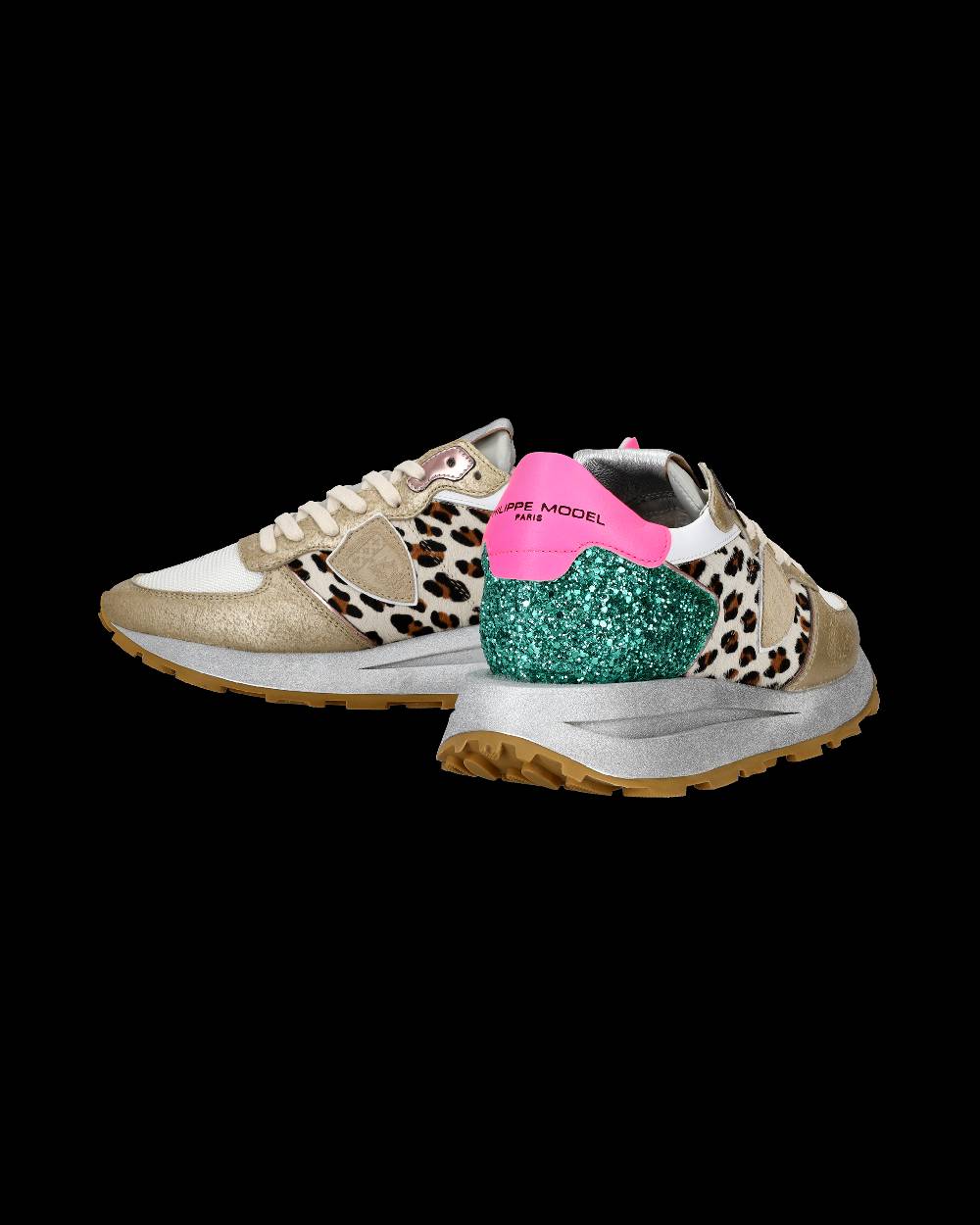 Philippe Model Sneaker basse Tropez Haute donna - bianco, fucsia e animalier Convenienza