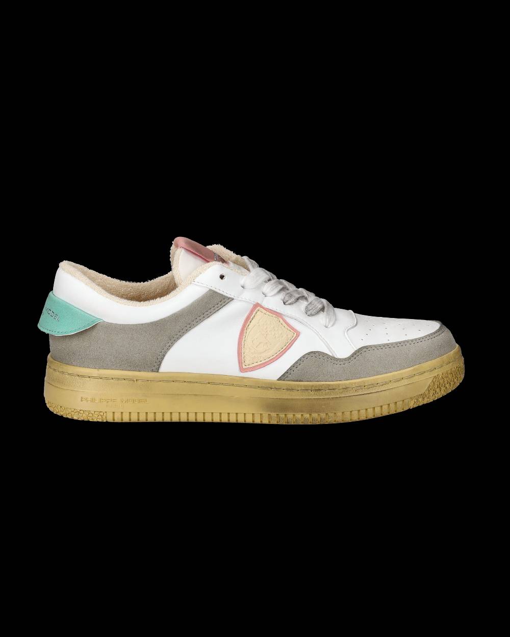Philippe Model Sneakers Lyon da Donna Bianche e Rosa in Pelle Riciclata Negozio