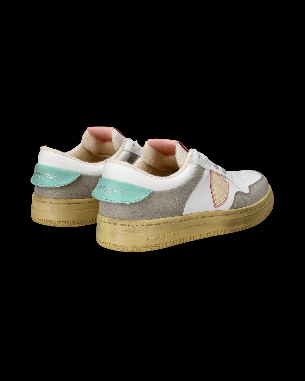Philippe Model Sneakers Lyon da Donna Bianche e Rosa in Pelle Riciclata Negozio