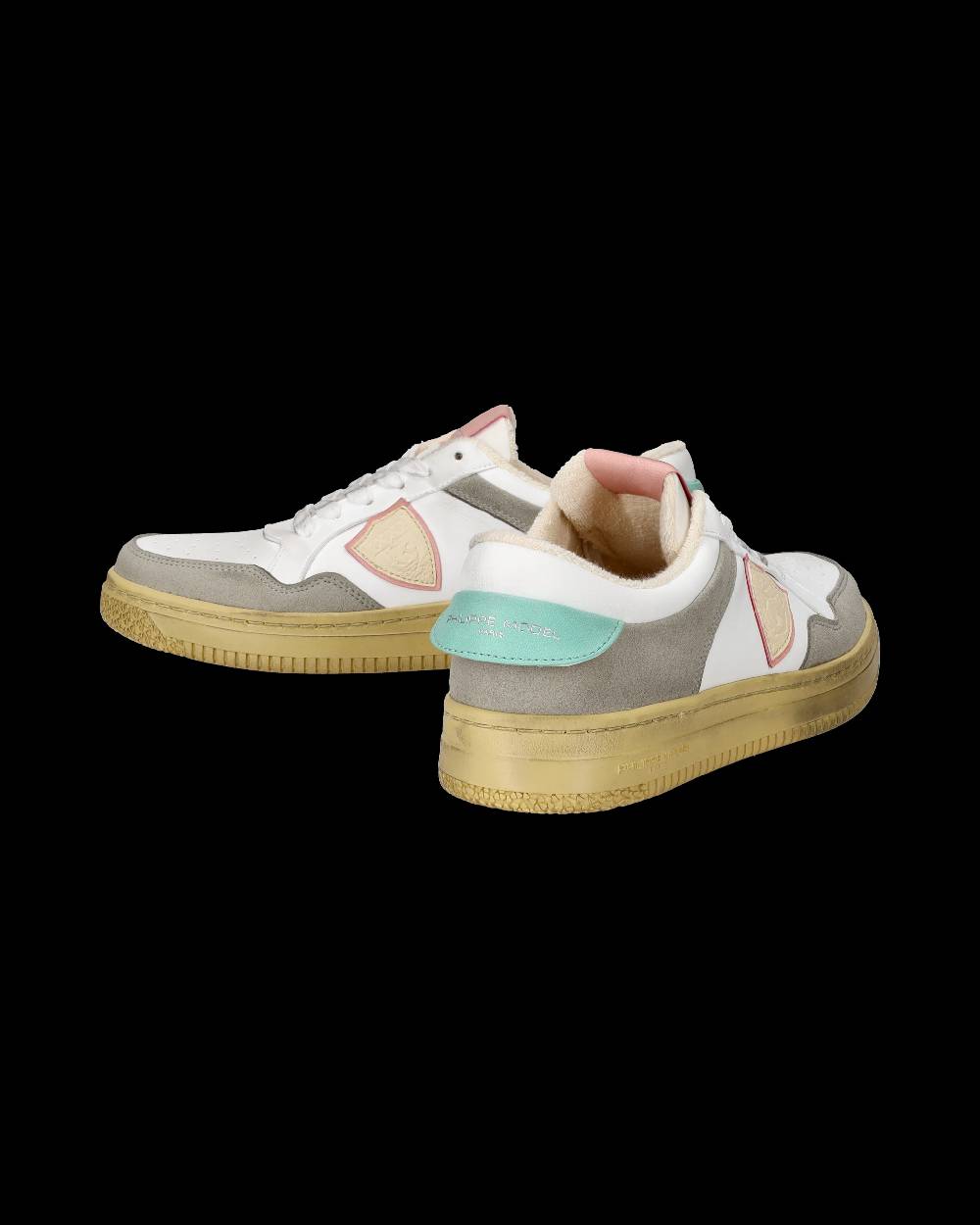 Philippe Model Sneakers Lyon da Donna Bianche e Rosa in Pelle Riciclata Negozio