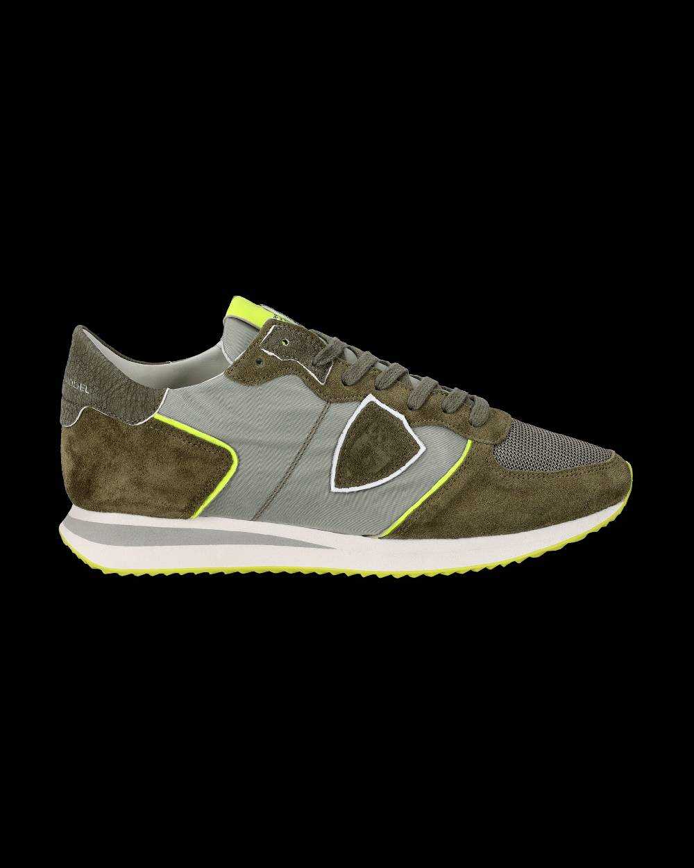 Philippe Model Sneakers Trpx da Uomo Verde militare e Gialle in Tessuto Tecnico Italy