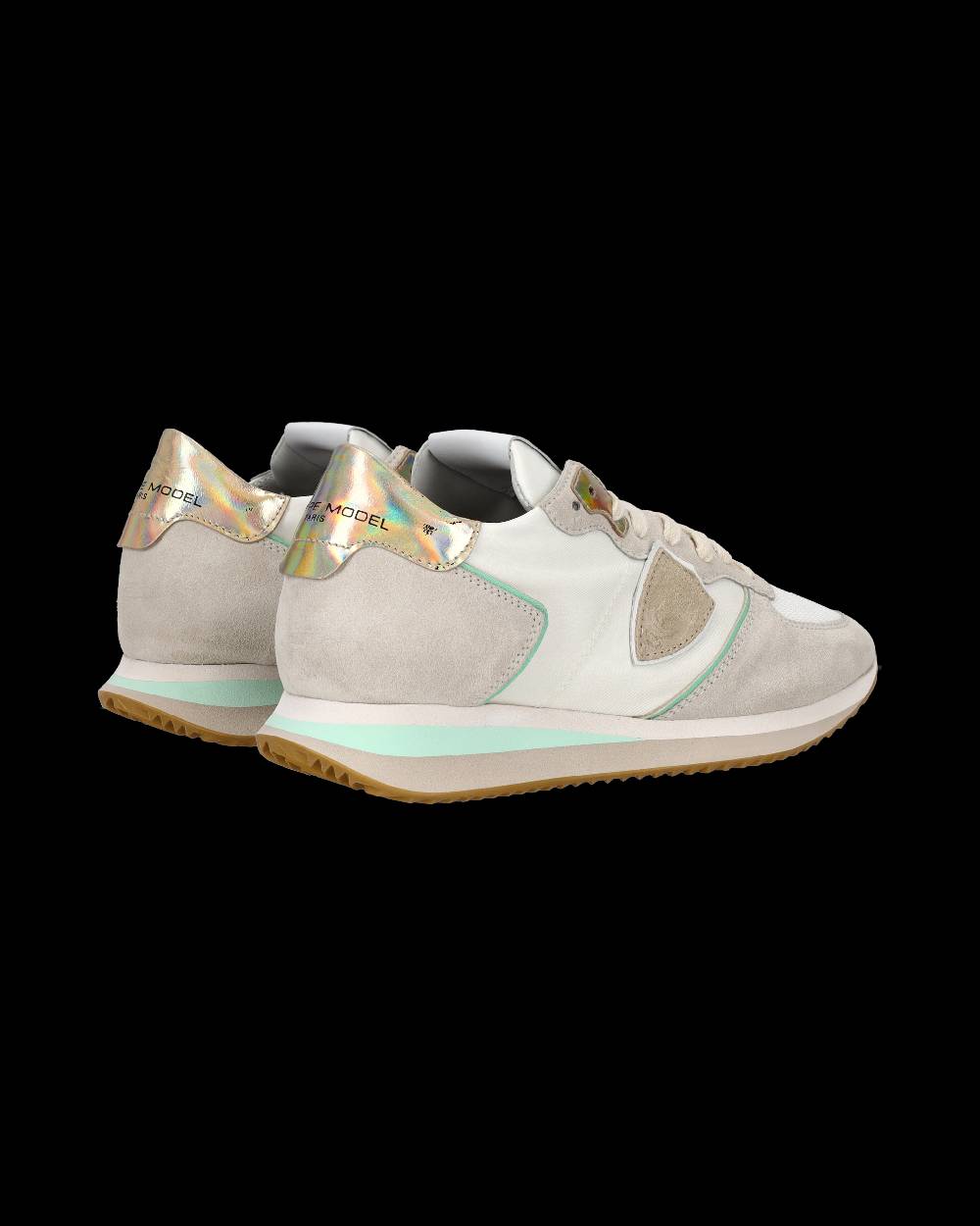 Philippe Model Sneaker bassa Trpx donna - bianco, acqua e oro Vendita
