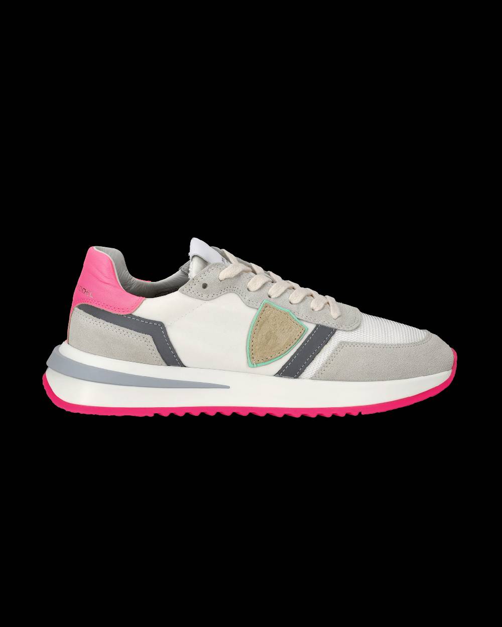 Philippe Model Sneakers Tropez 2.1 da Donna Bianche e Fucsia in Tessuto Tecnico Spedizione Gratuita