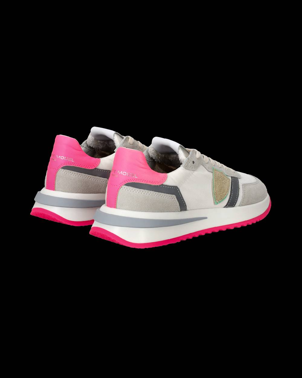 Philippe Model Sneakers Tropez 2.1 da Donna Bianche e Fucsia in Tessuto Tecnico Spedizione Gratuita
