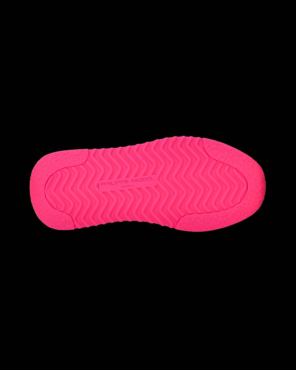 Philippe Model Sneakers Tropez 2.1 da Donna Bianche e Fucsia in Tessuto Tecnico Spedizione Gratuita