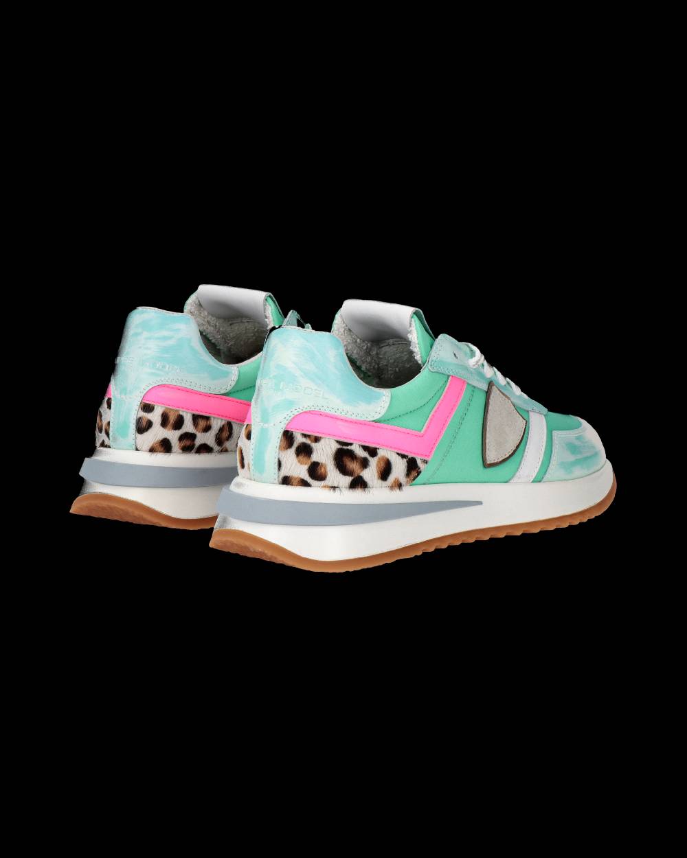 Philippe Model Sneakers Tropez 2.1 da Donna Verde acqua in Tessuto Tecnico Consegna Veloce