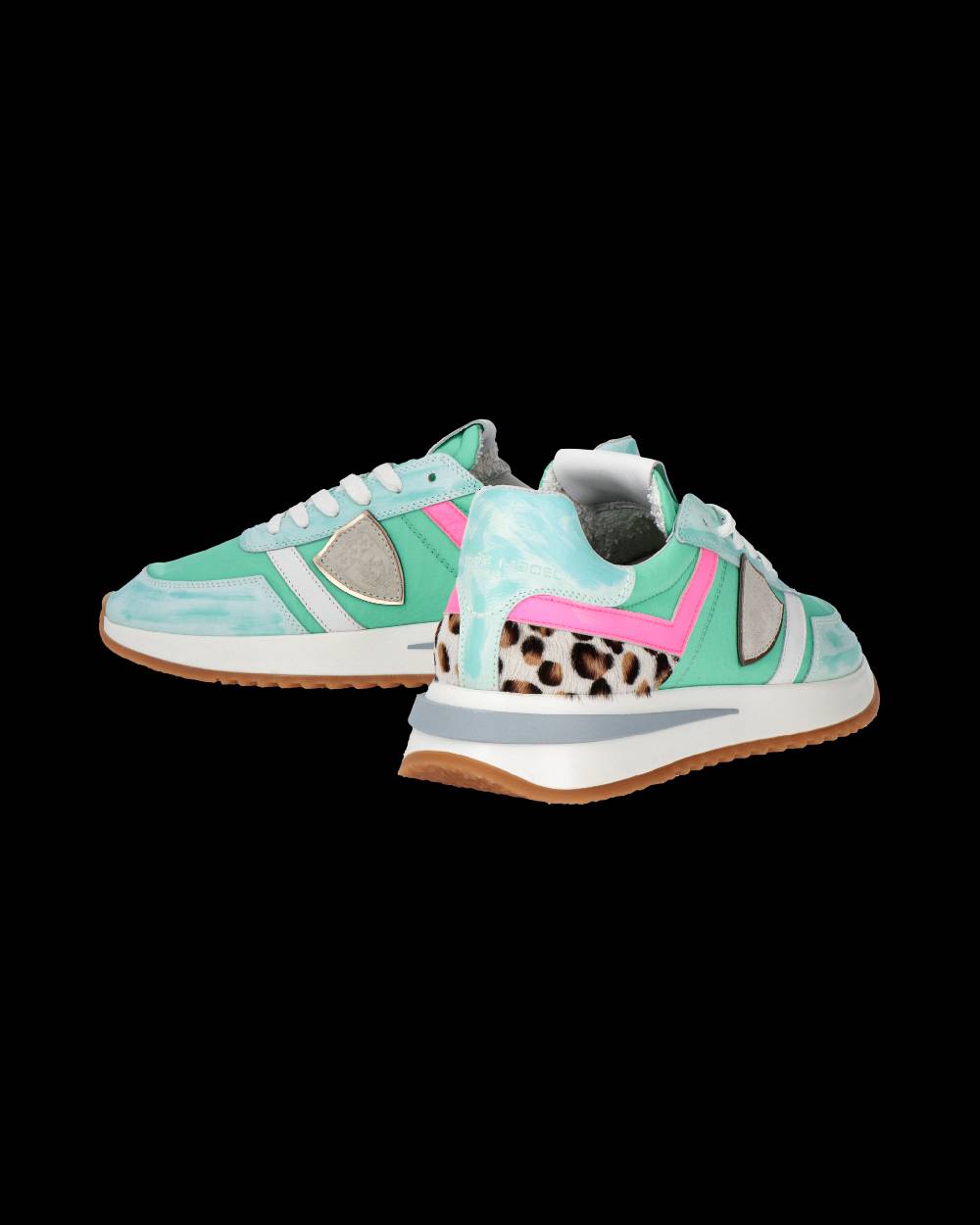 Philippe Model Sneakers Tropez 2.1 da Donna Verde acqua in Tessuto Tecnico Consegna Veloce