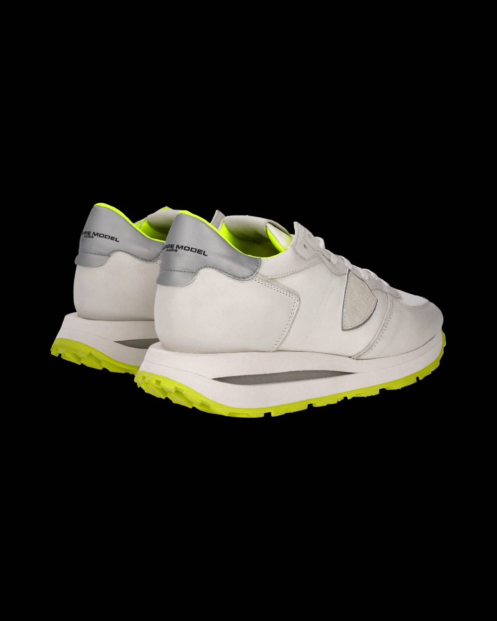 Philippe Model Sneaker Tropez Haute Uomo, Bianco e Giallo Fluo Saldi