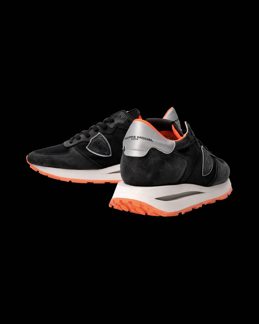 Philippe Model Sneaker Tropez Haute Uomo, Nero e Arancio Saldi Di Fabbrica