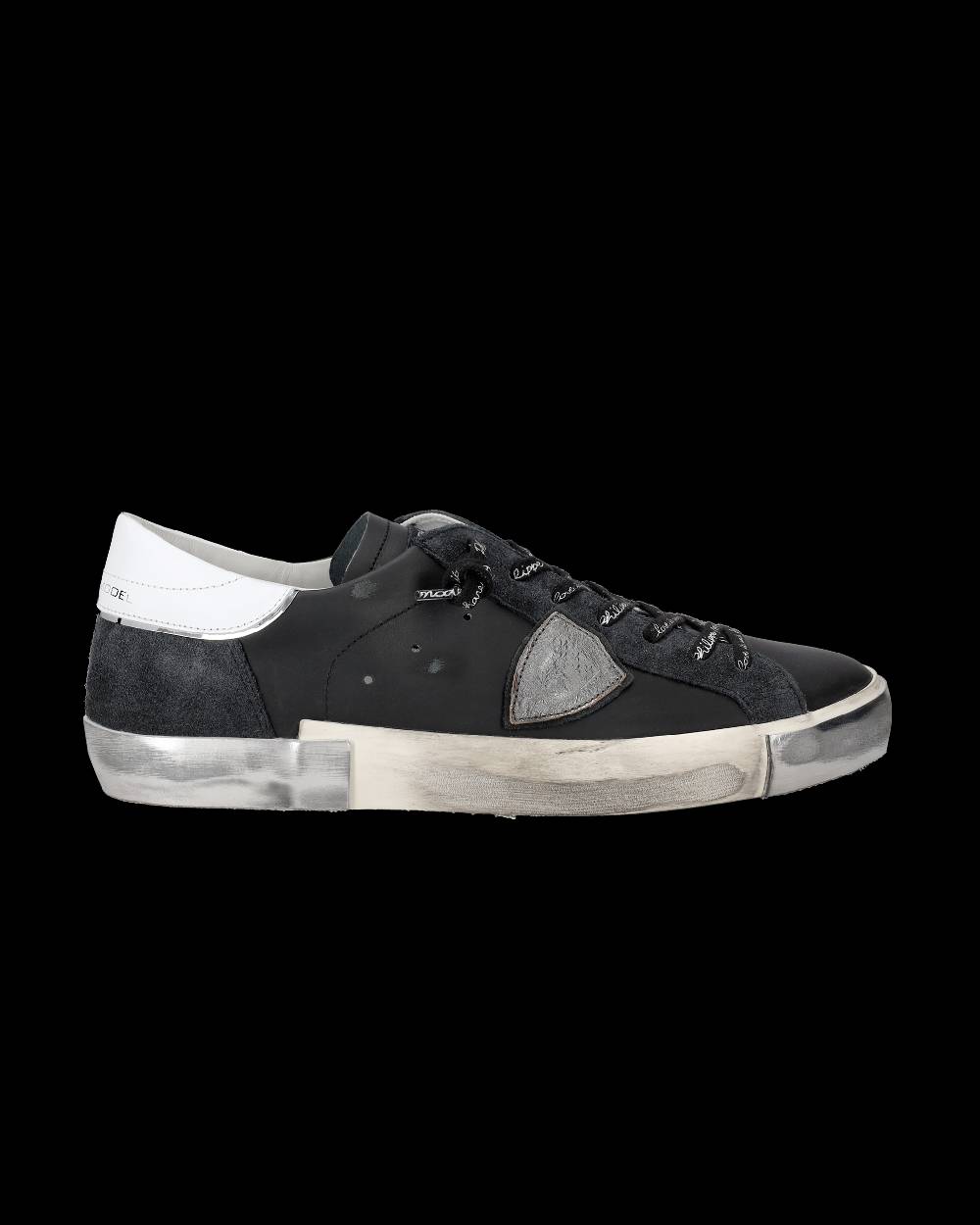 Philippe Model Sneaker bassa Prsx uomo - nero e argento Fornitura limitata