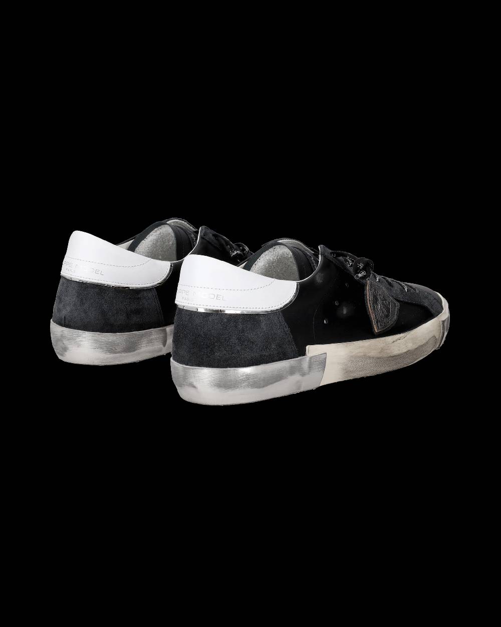 Philippe Model Sneaker bassa Prsx uomo - nero e argento Fornitura limitata