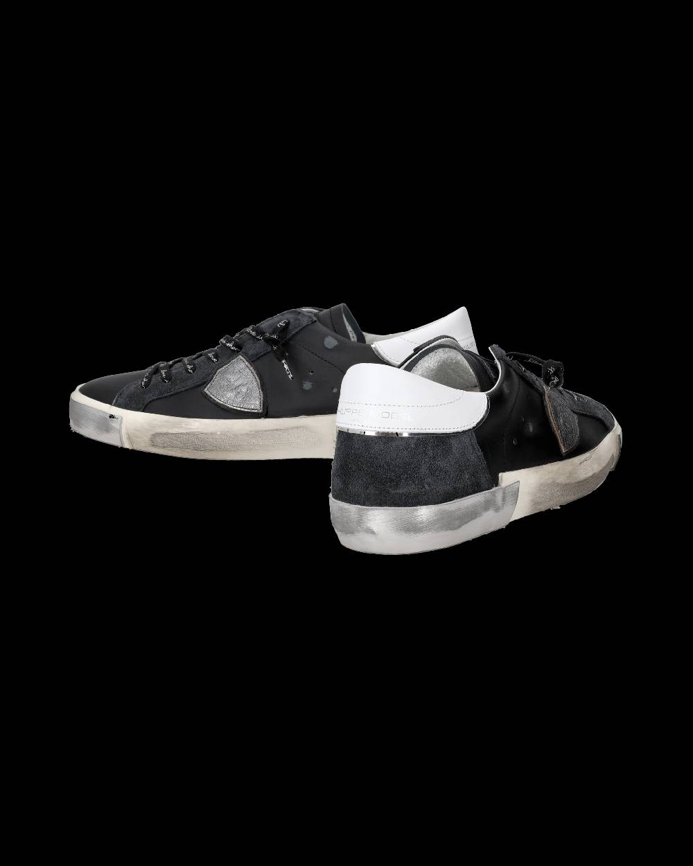 Philippe Model Sneaker bassa Prsx uomo - nero e argento Fornitura limitata
