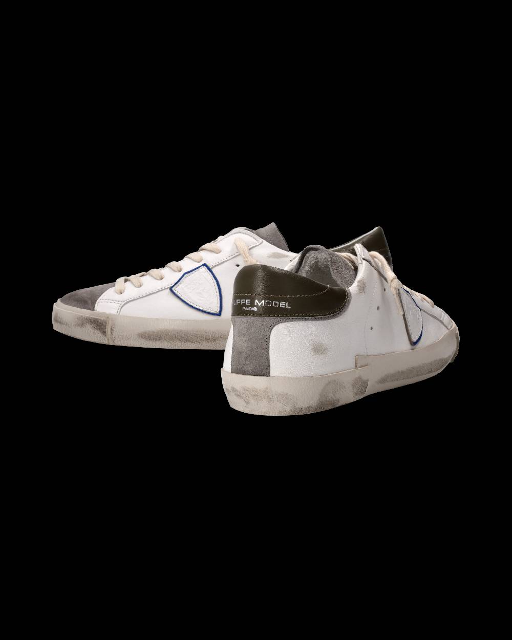 Philippe Model Sneaker Prsx Uomo, Bianco e Antracite Sottocosto